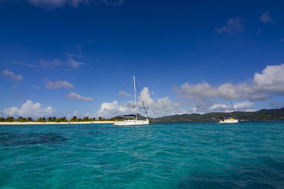 Anchored at Sandy Island Carrioucou